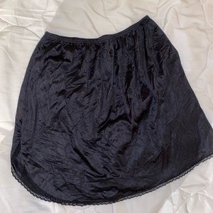 Black slip skirt